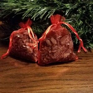 Magical Elf Santa sack with Real Anthracite Coal F